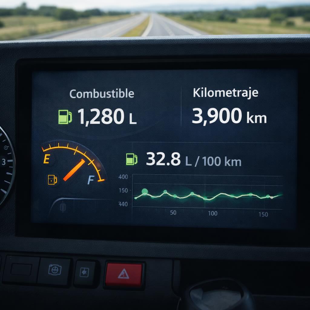 Combustible y kilometraje en transporte